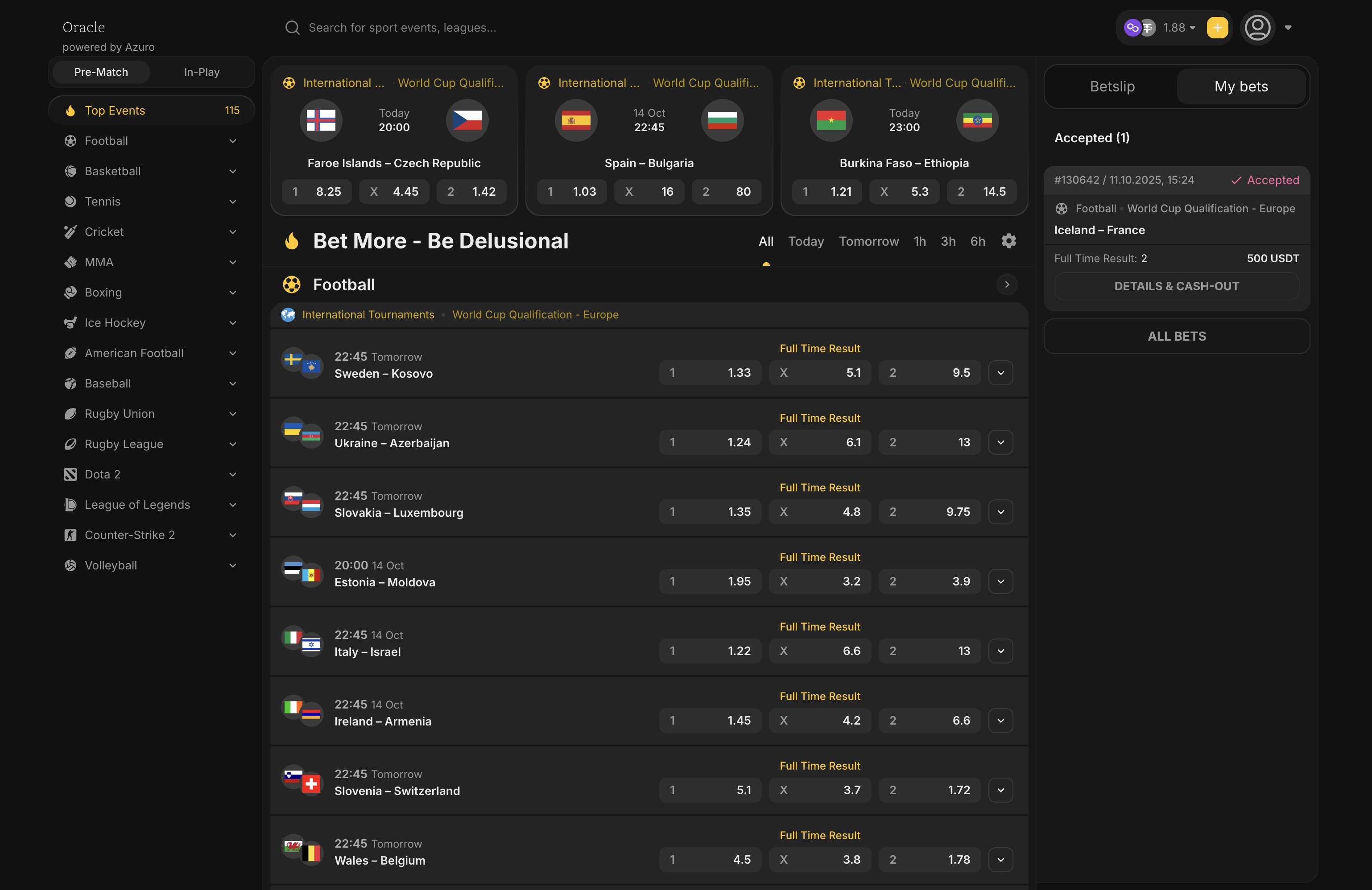 Oracle Sportsbook - Decentralized Sports Betting Platform